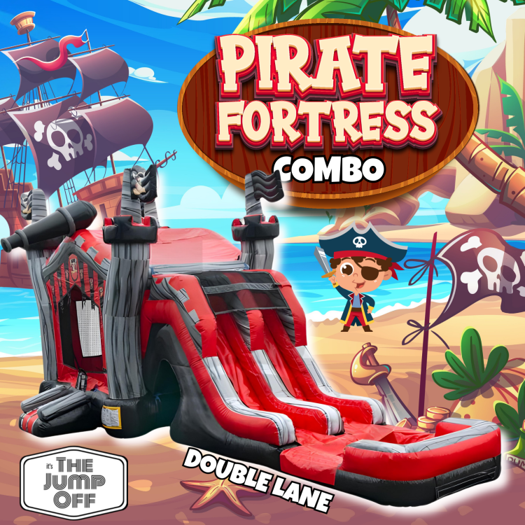 Pirate Fortress Double Lane Combo (Water or Dry Slide)