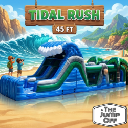 Tidal Rush Obstacle 45ft Double Lane (Water or Dry Slide)