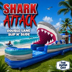 Shark Attack Double Lane Slip n Slide 35ft long
