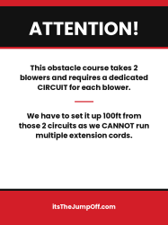 attention flyer red modern 1785782829 Obstacle Course 60 ft