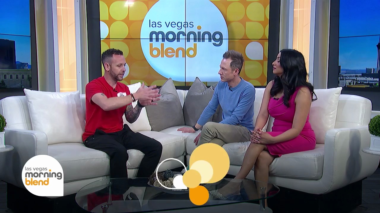 Nick Glassett speaking with the hosts of Las Vegas Morning Blend