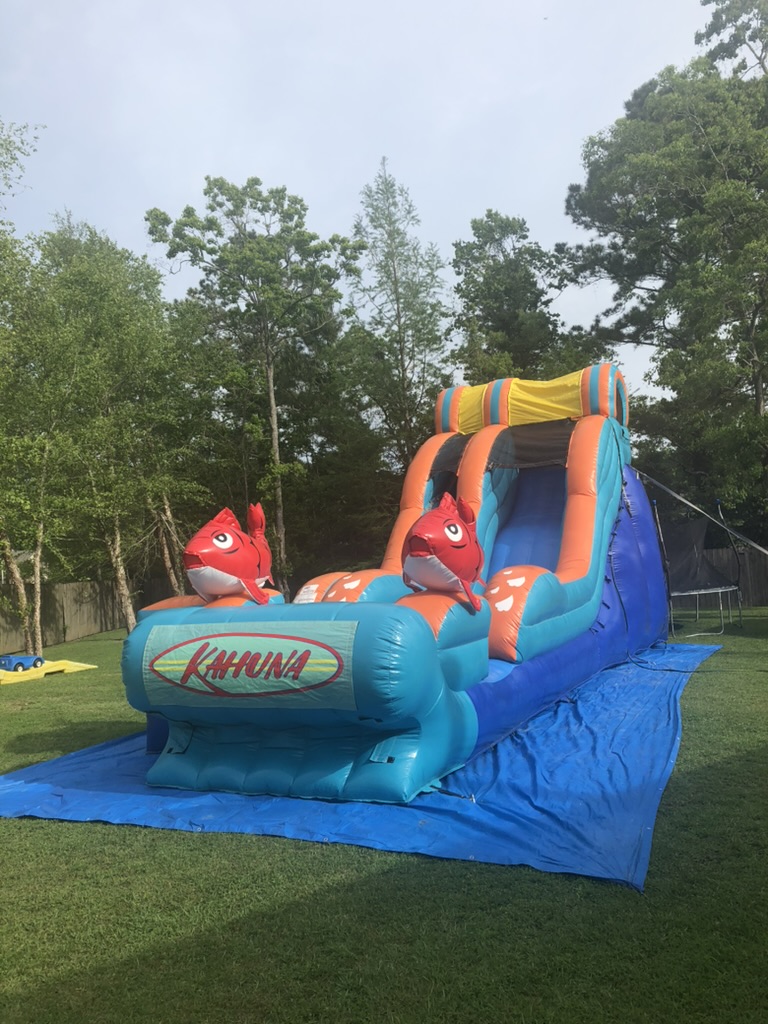 Big Kahuna water slide rental at Guste Island in Madisonville LA